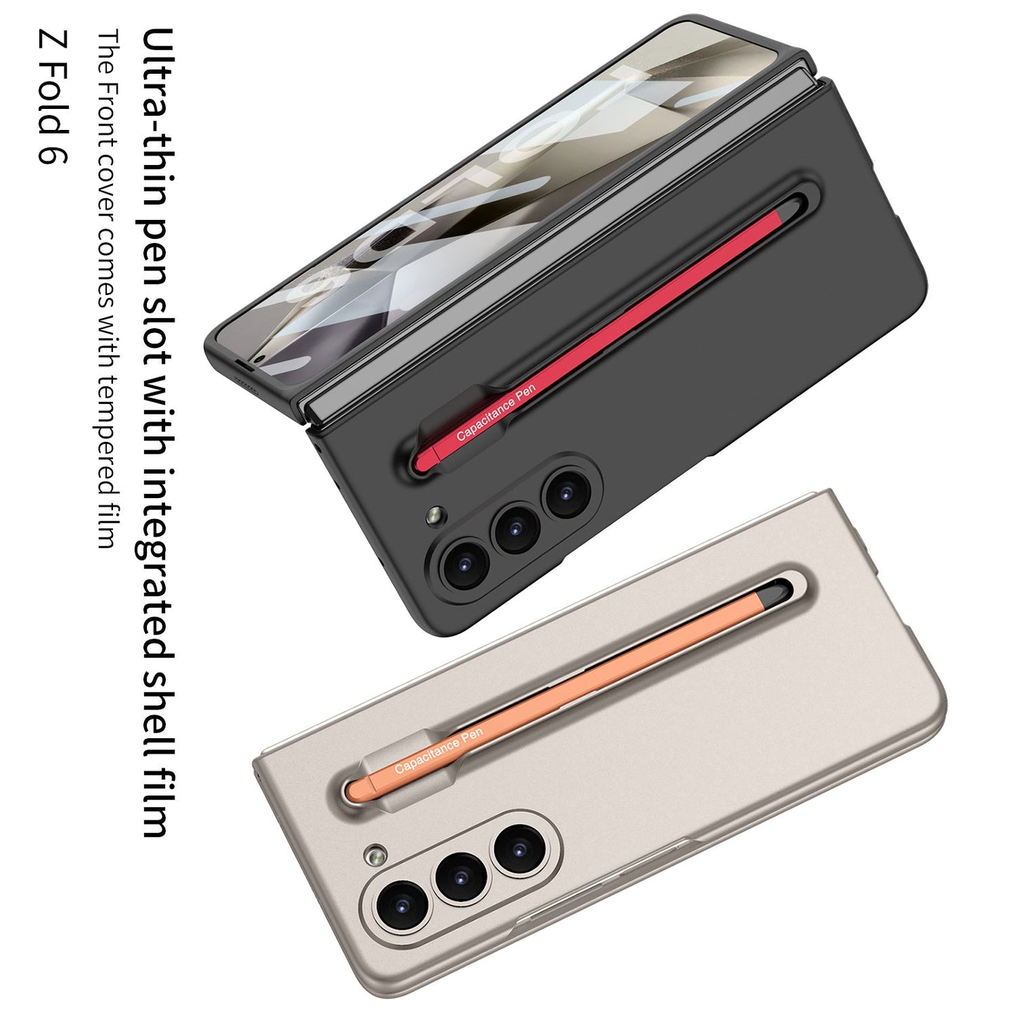 Shockproof Phone Case With Pen Tray Shell and Film For Galaxy Z Fold 6