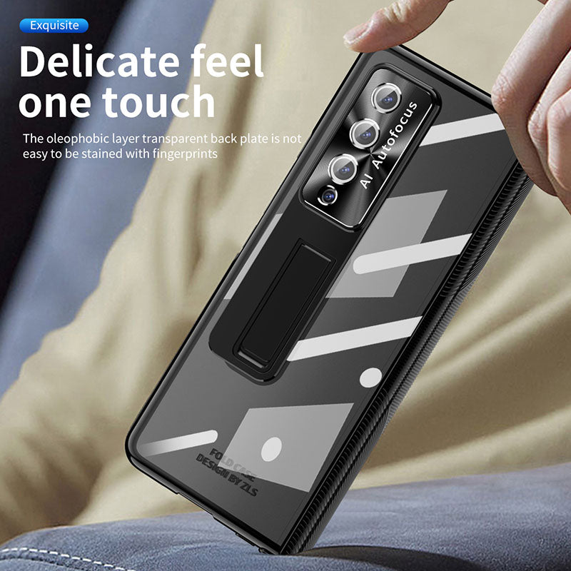 Luxury Magnetic Hinge Transparent Case For Samsung Galaxy Z Fold4 Fold3 5G - Mycasety Mycasety