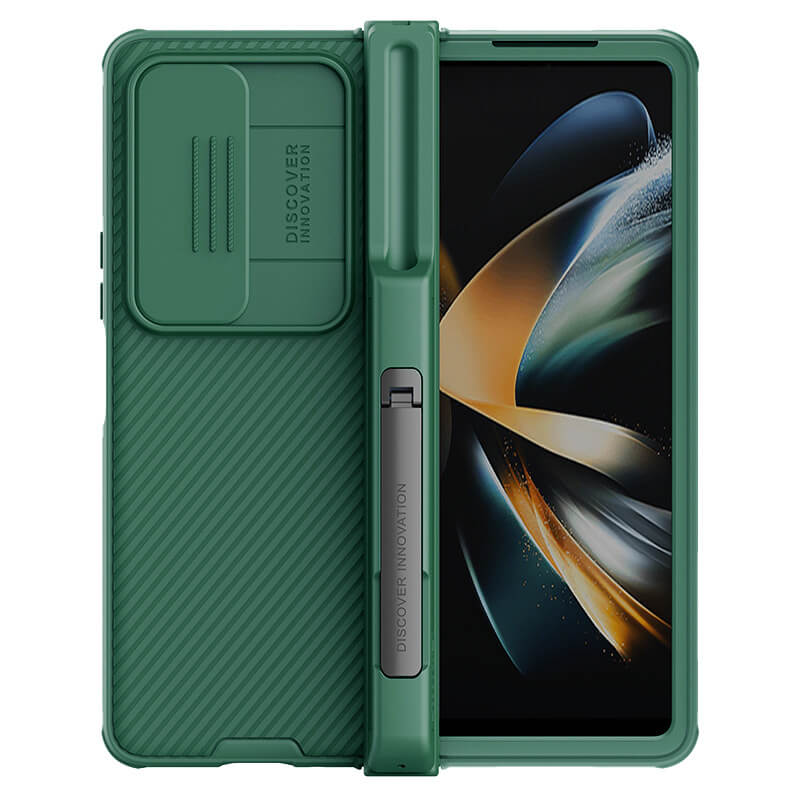 Full Protection Samsung Galaxy Z Fold4 5G Case with S pen Slot Camera Lens Protector and Stand(Pre-Sell) - Mycasety Mycasety