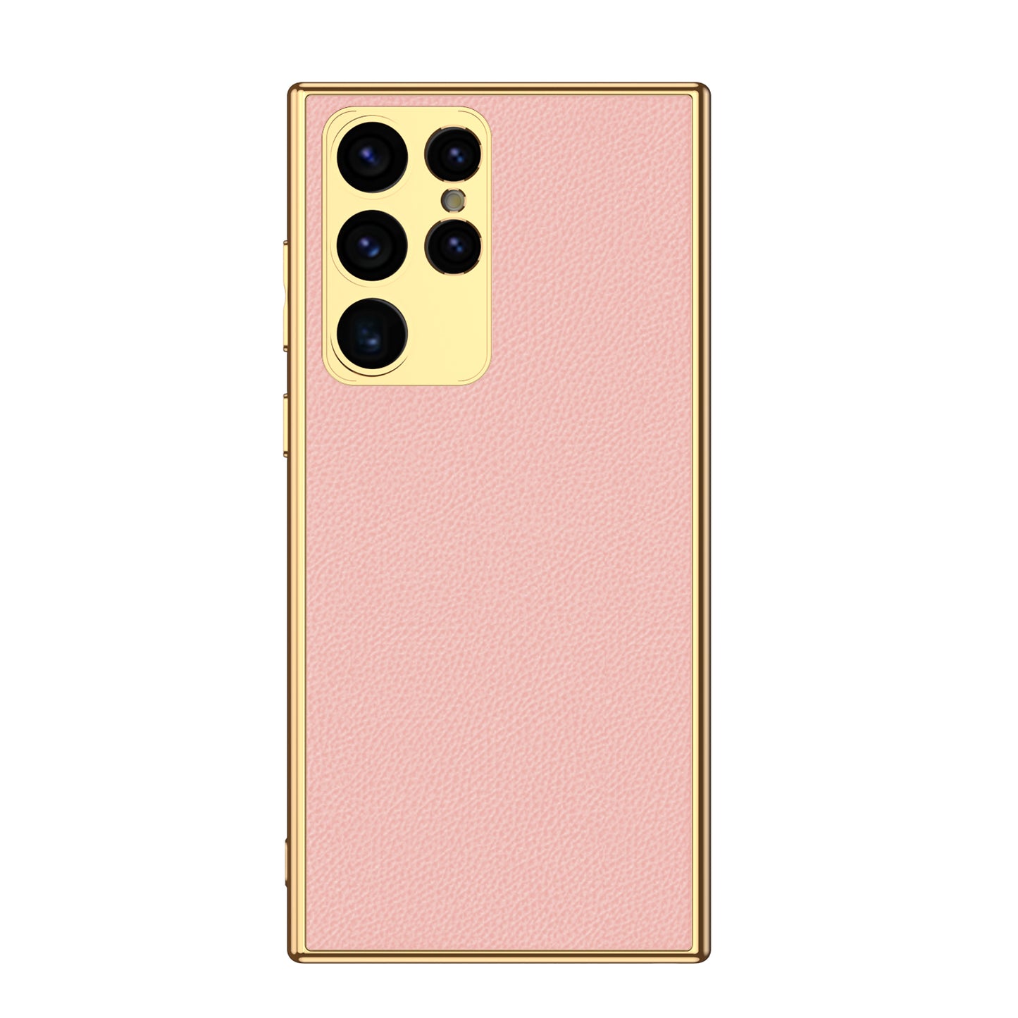 Galaxy S24/S23 Ultra Plus Electroplated Genuine Leather Case