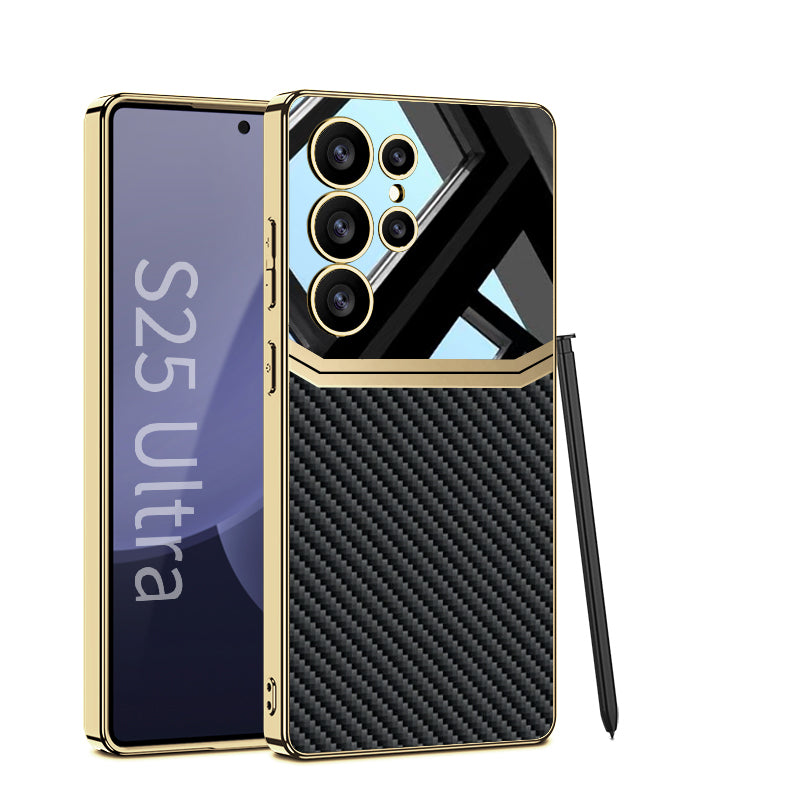 Luxury Leather Plating Case for Galaxy S24 Ultra