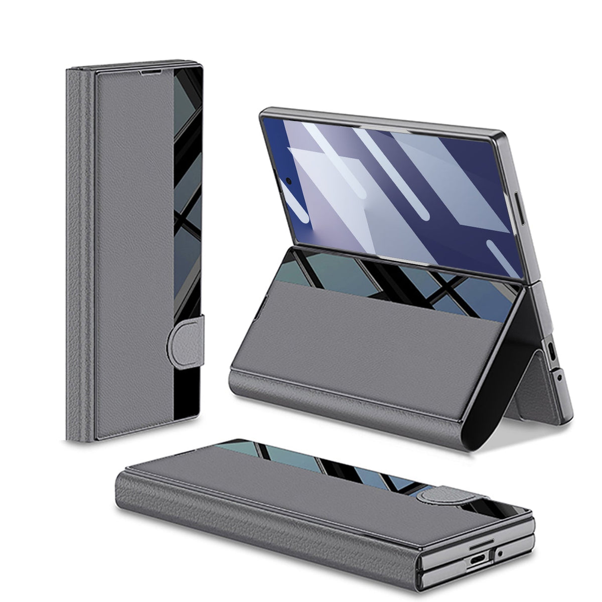Luxurious Leather Cover Shockproof Phone Case With Screen Protector & Pen Slot For Galaxy Z Fold 6/7