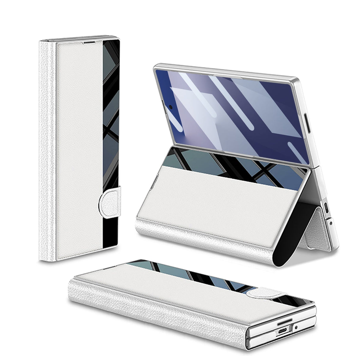 Luxurious Leather Cover Shockproof Phone Case With Screen Protector & Pen Slot For Galaxy Z Fold 6/7