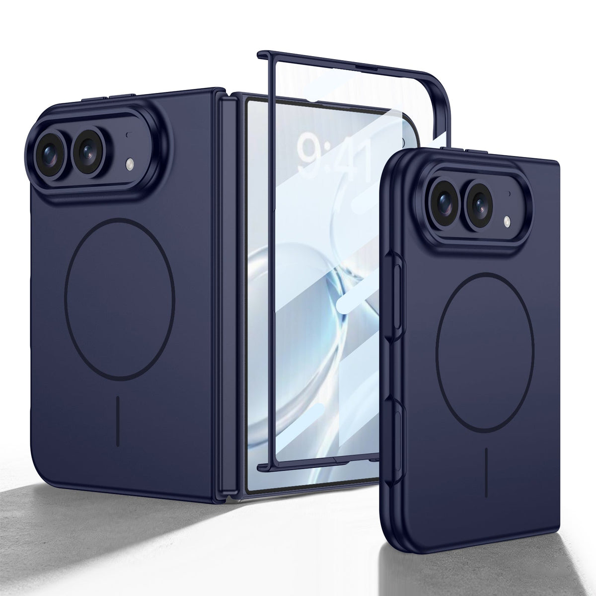 iPhone Duo | Slim Full?Coverage Phone Case Built-in Tempered Glass Film & Magnetic Ring