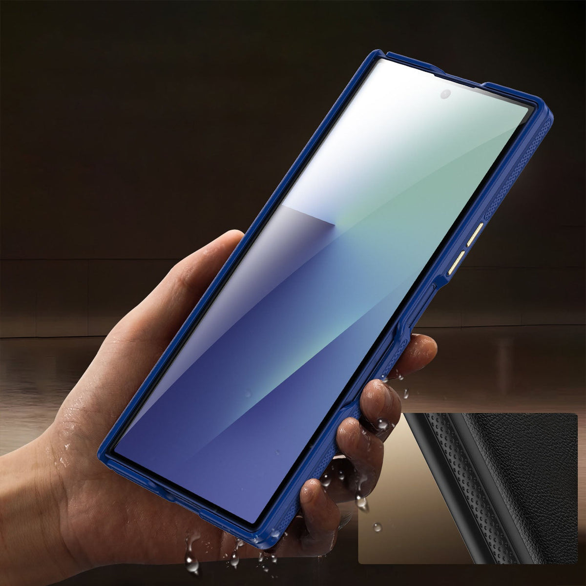 Luxurious Leather Phone Case With Bracket For Galaxy Z Fold 7/6/5