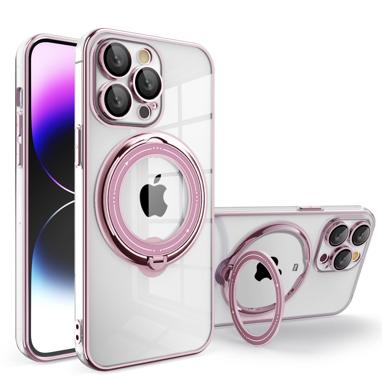 Magnetic Suction Bracket Electroplated Anti-fall Protective iPhone Case