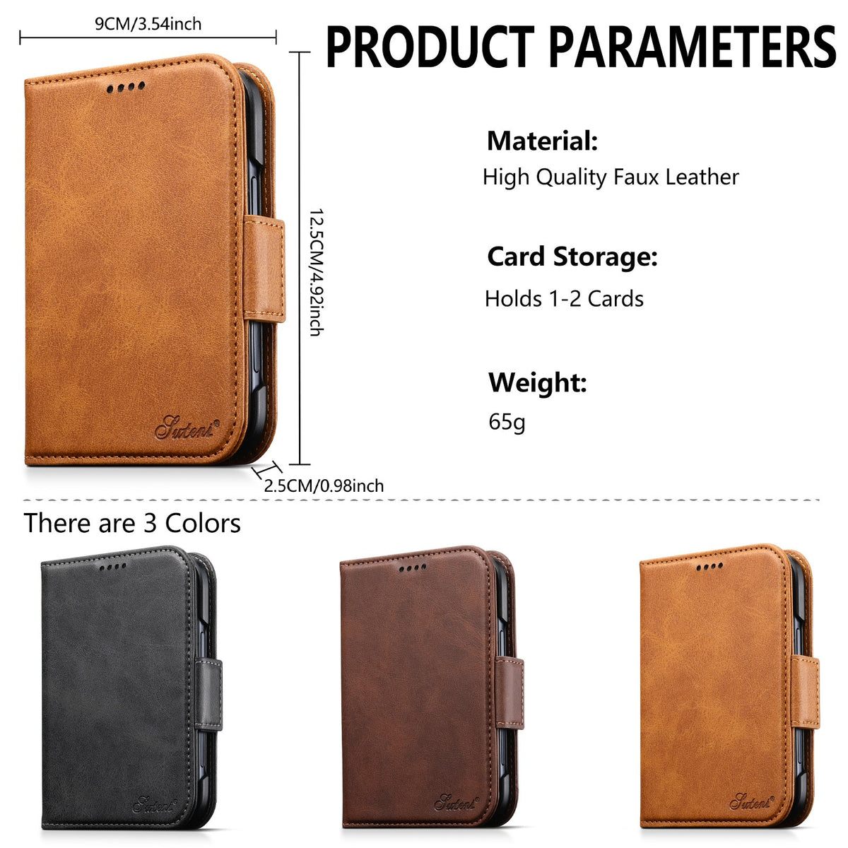 iPhone Duo | Minimalist Leather Wallet Case with Card Slots & Cash Pocket
