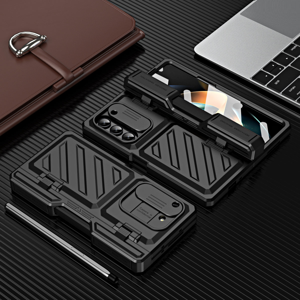 Rugged Anti-drop Shockproof Case with S Pen Holder for Samsung Galaxy Z Fold5