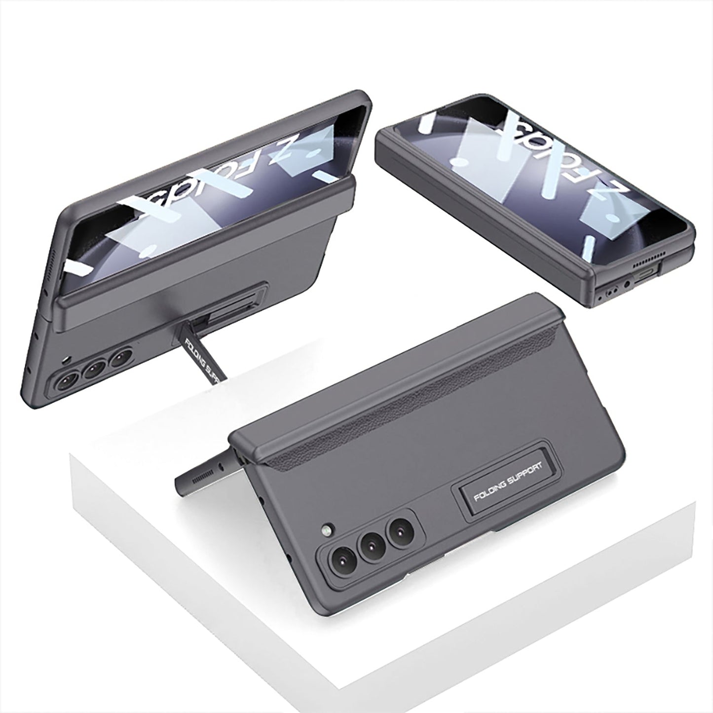 Magnetic Hinge Stand Screen Protector Case for Samsung Galaxy Z Fold5