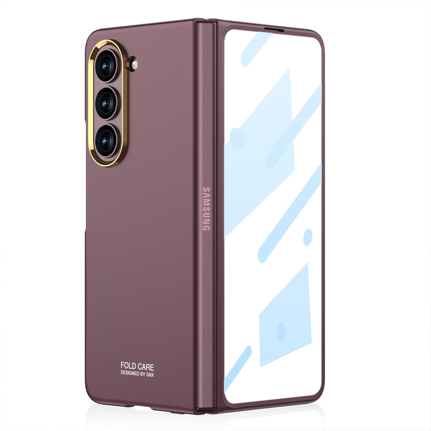 Ultra-thin Plated Metal Lens Frame Screen Protector Case for Samsung Galaxy Z Fold5