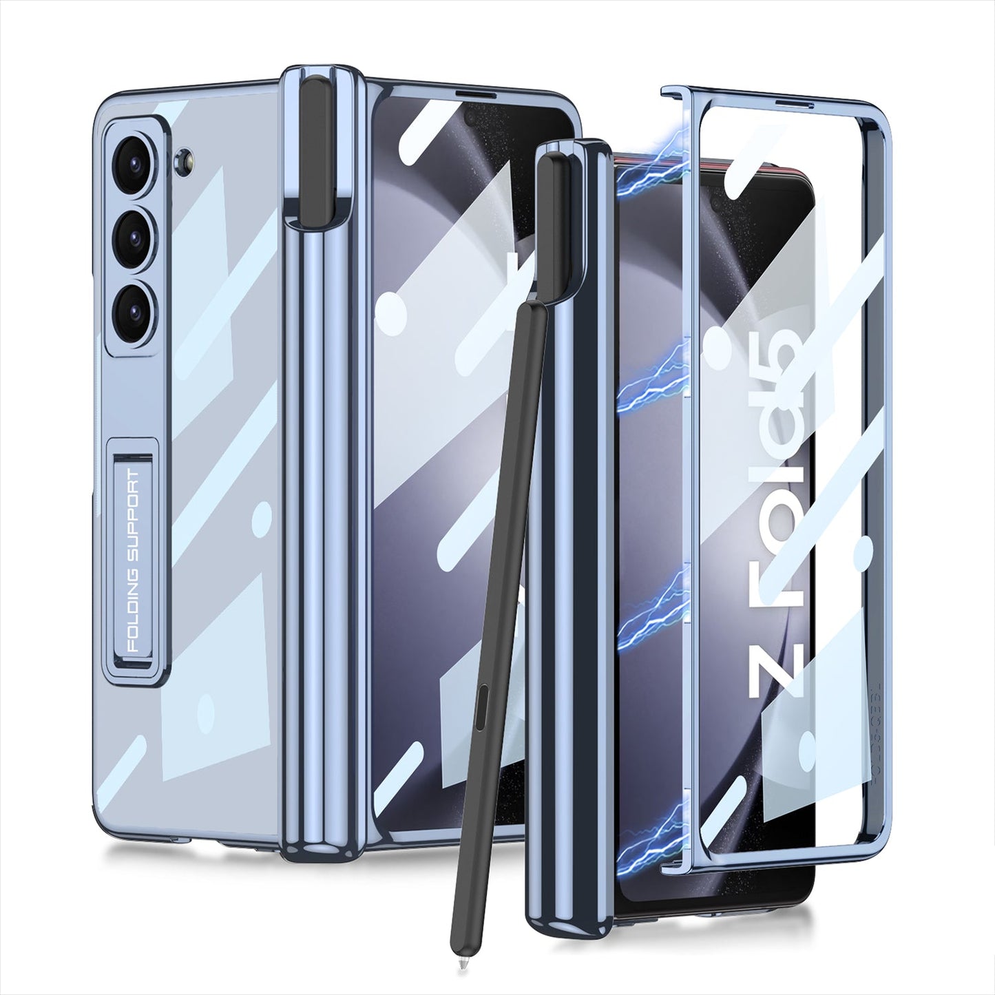 Magnetic S Pen Slot Holder Screen Protector Case for Samsung Galaxy Z Fold5