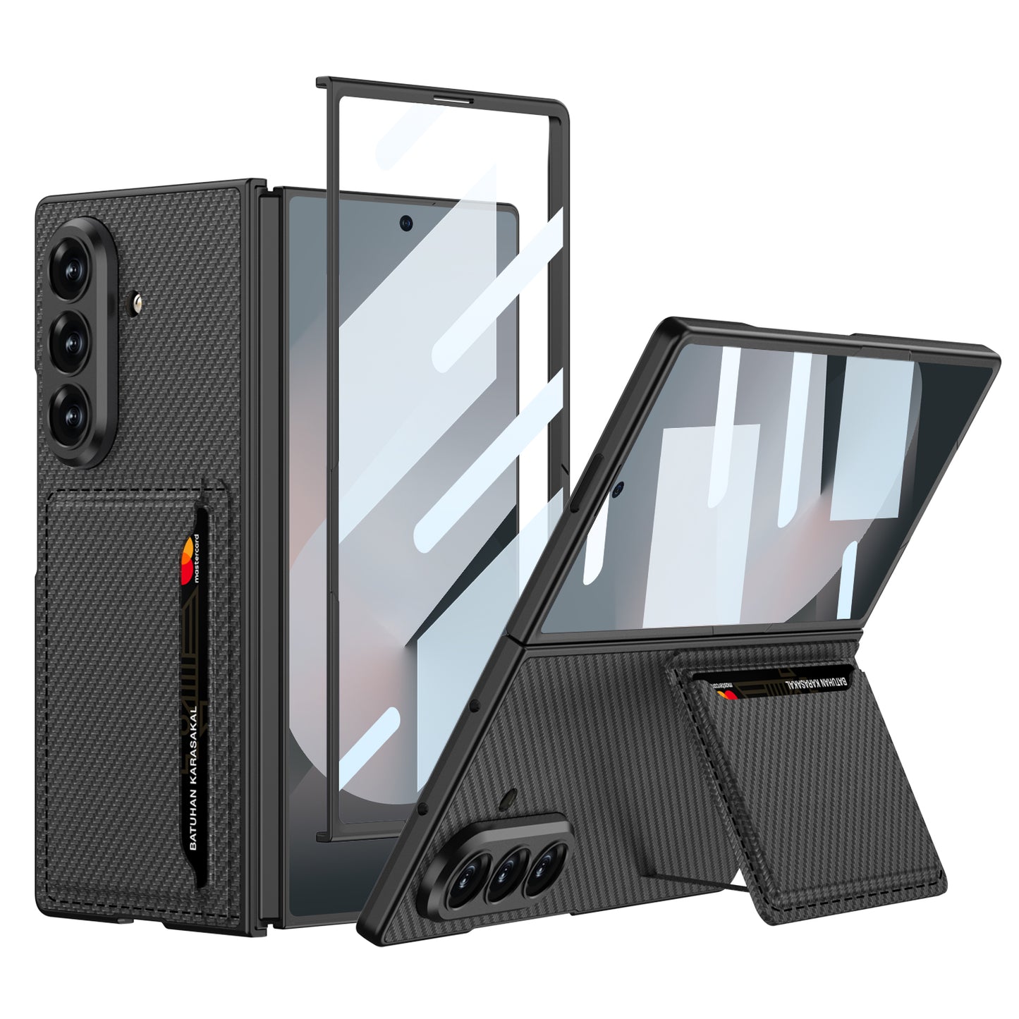 Card Bag Holder Tempered Film Integrated Leather Case for Galaxy Z Fold6