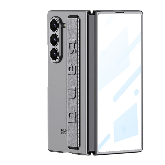 Luxury Wristband Holder Shockproof Phone Case With Back Screen Protector For Galaxy Z Fold 6/7