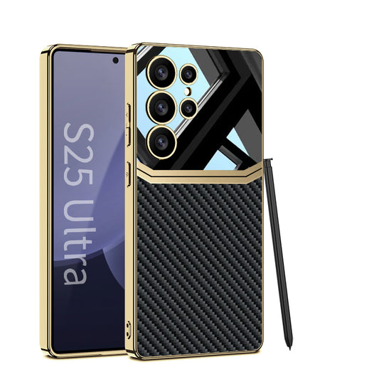 Luxury Leather Plating Case for Galaxy S24 Ultra
