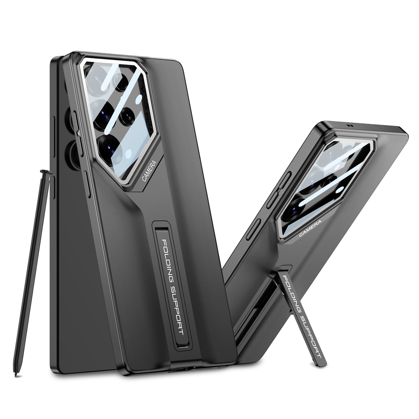 Anti-fall Camera Lens Protection Kickstand Case for Galaxy S25 Ultra