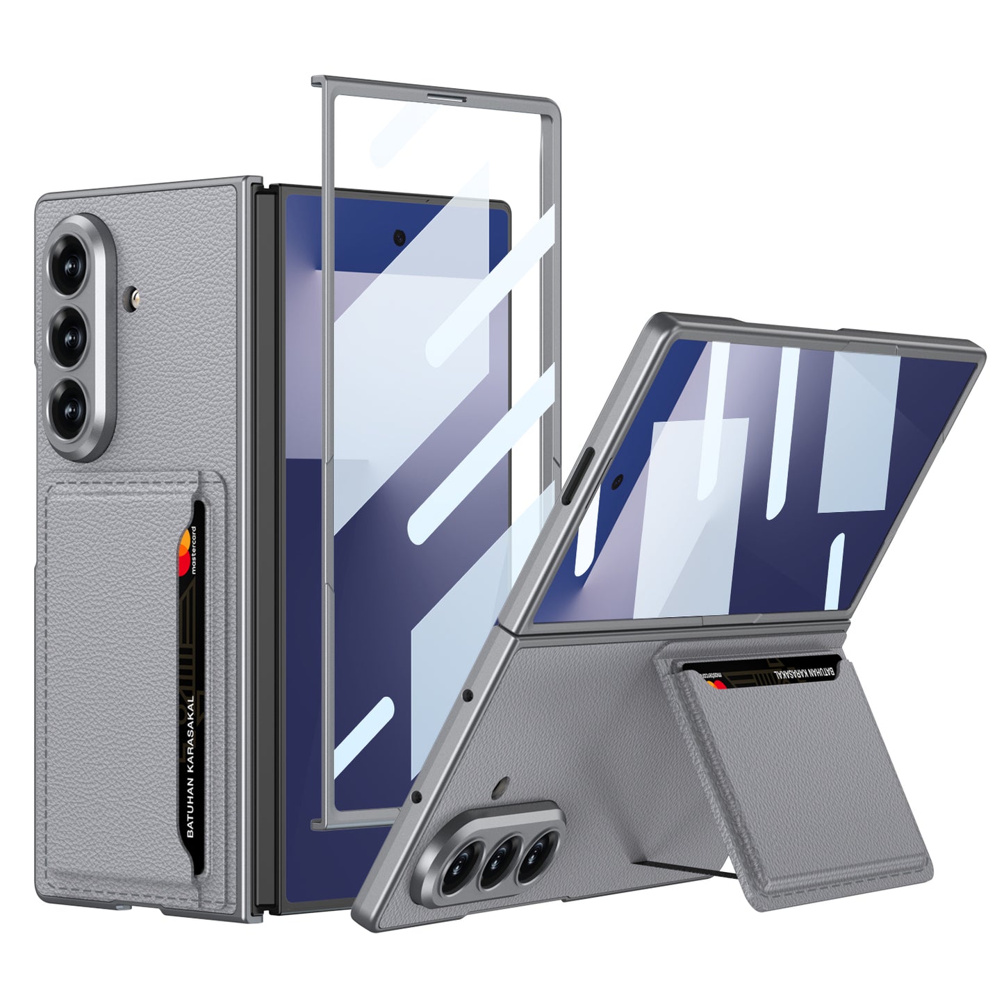 Card Bag Holder Tempered Film Integrated Leather Case for Galaxy Z Fold7