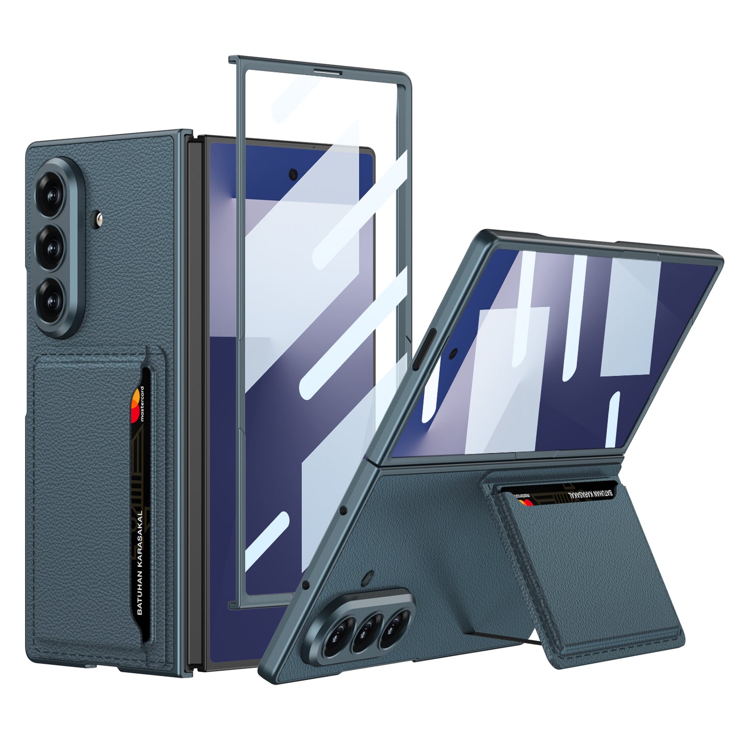 Card Bag Holder Tempered Film Integrated Leather Case for Galaxy Z Fold7