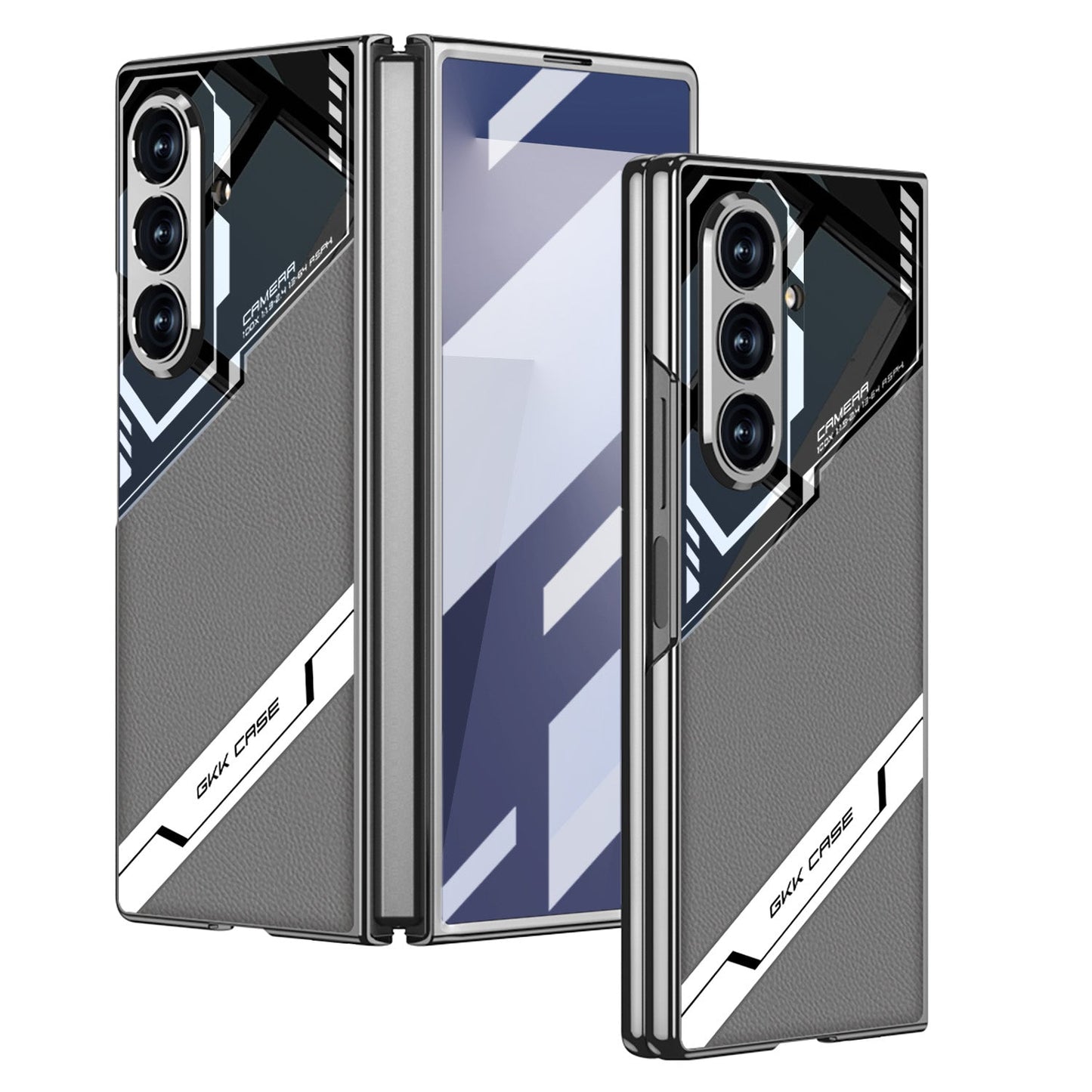 Electroplating Leather Shockproof Phone Case With Screen Protector For Galaxy Z Fold 7/6