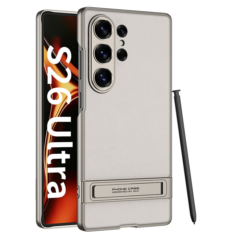 PivotLux Ultra-Thin Vegan Leather Kickstand Case for Samsung Galaxy S26 Ultra