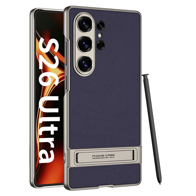 PivotLux Ultra-Thin Vegan Leather Kickstand Case for Samsung Galaxy S26 Ultra