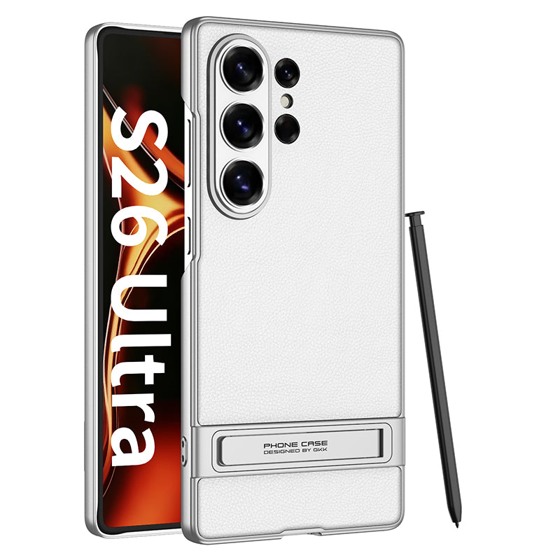 PivotLux Ultra-Thin Vegan Leather Kickstand Case for Samsung Galaxy S26 Ultra