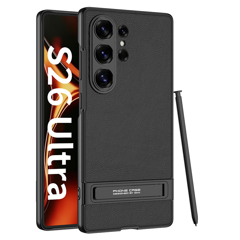 PivotLux Ultra-Thin Vegan Leather Kickstand Case for Samsung Galaxy S26 Ultra