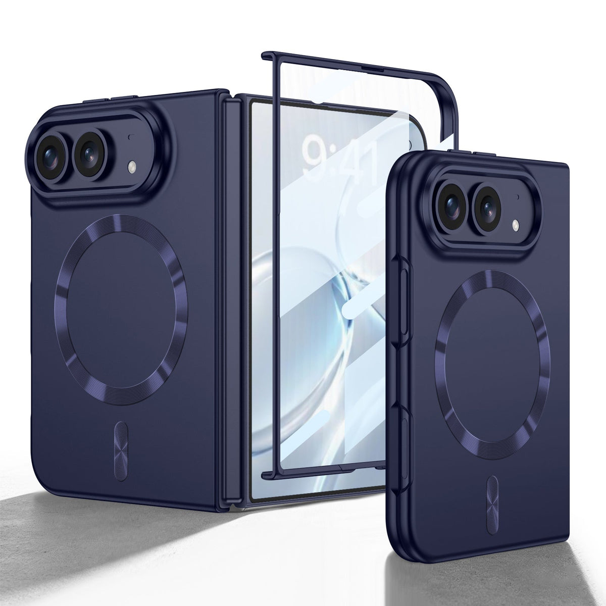 iPhone Duo | Slim Full?Coverage Phone Case Built-in Tempered Glass Film & Magnetic Ring