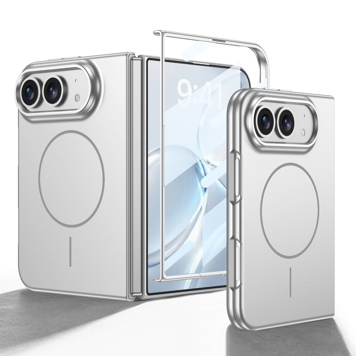 iPhone Duo | Slim Full?Coverage Phone Case Built-in Tempered Glass Film & Magnetic Ring