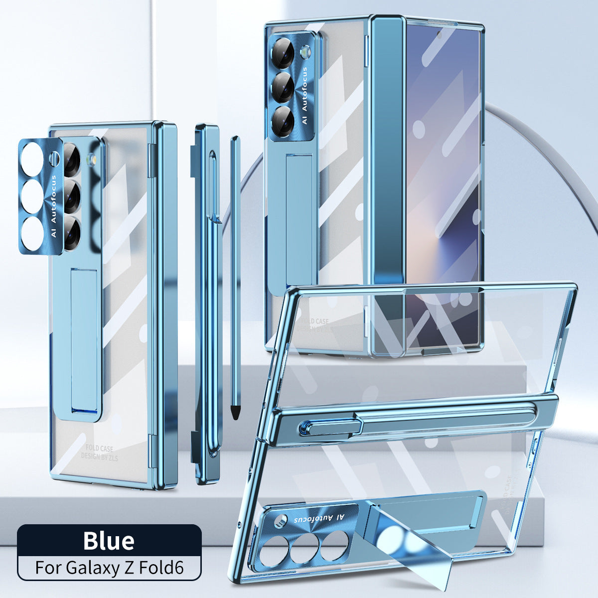 Magnetic Hinge Plating Case For Galaxy Z Fold 7/6/5/4/3 With Double Hinge Protector