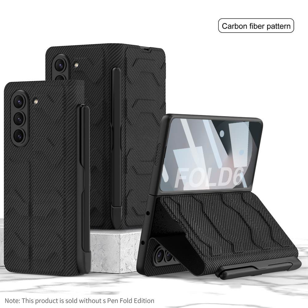 Flapper Leather Holder S Pen Slot Integrated Film Case for Galaxy Z Fold6