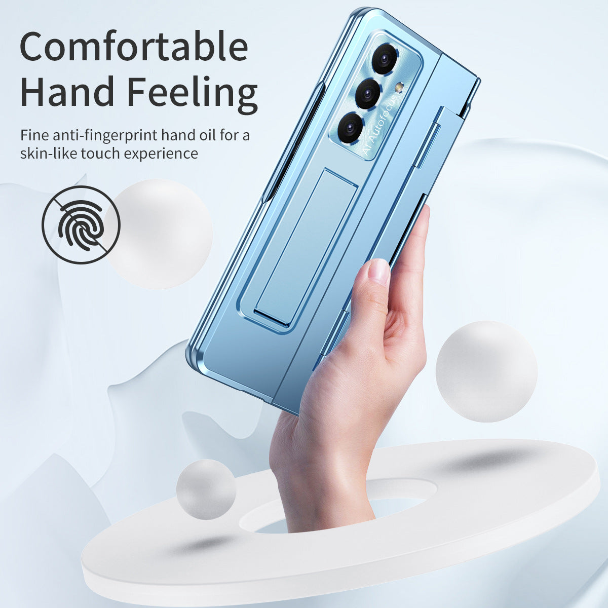 Golden Armor Hinge Magnetic Bracket Protective Phone Case With Front Protection Film For Galaxy Z Fold 7/6/5/4/3