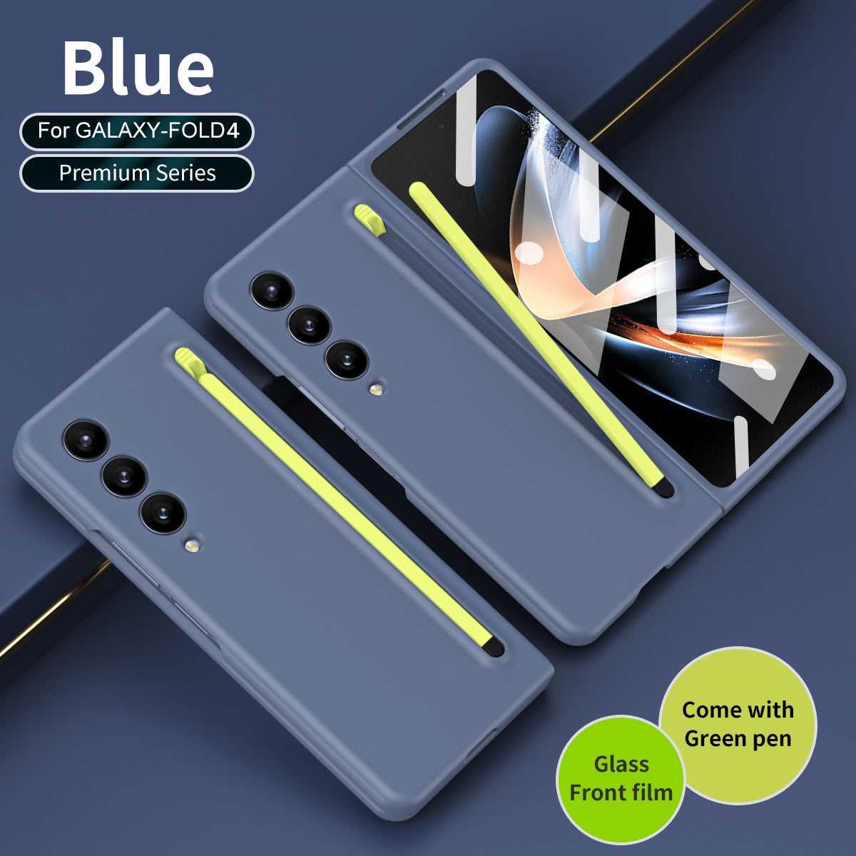 Anti-fall Protective Phone Case With Pen Tray Shell and Film For Samsung Galaxy Z Fold5 Fold4