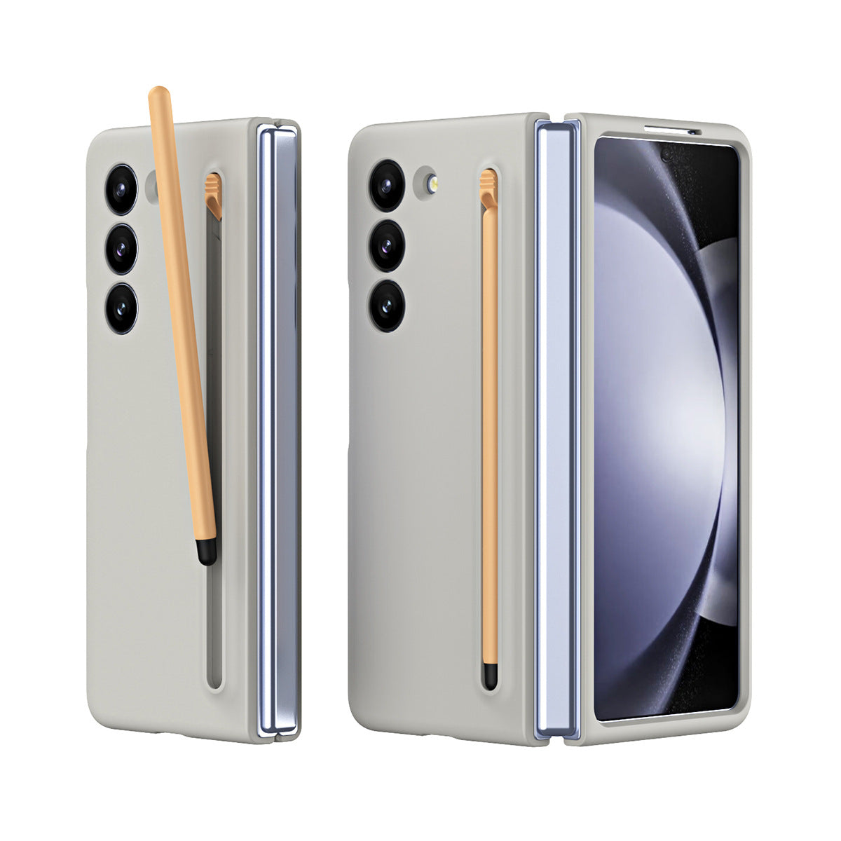 Anti-fall Protective Phone Case With Pen Tray Shell For Galaxy Z Fold 7/6/5/4/3