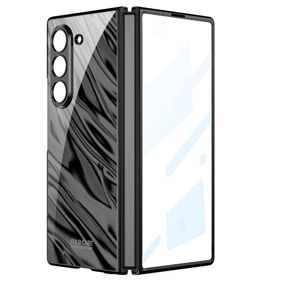 Electroplating Wave Pattern Screen Protector Film Integrated Case for Galaxy Z Fold6