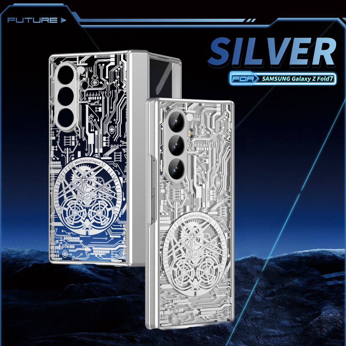 Cyberpunk Style Shockproof Phone Case For Galaxy Z Fold 7/6/5/4/3
