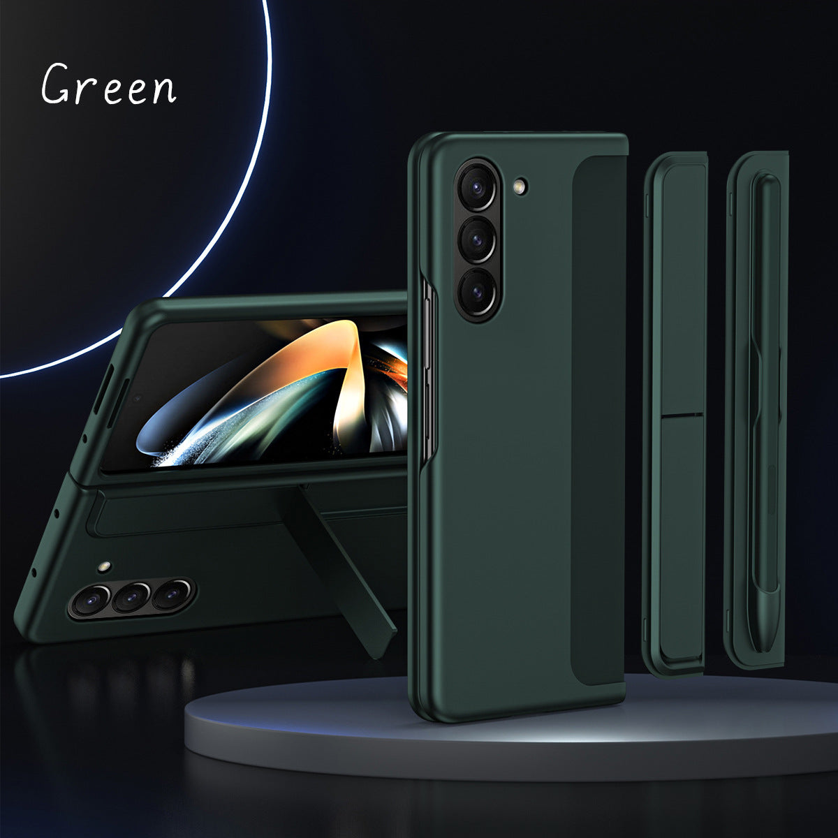 Pen Tray And Bracket 2 in 1 Shockproof Phone Case For Galaxy Z Fold 6/5/4/3
