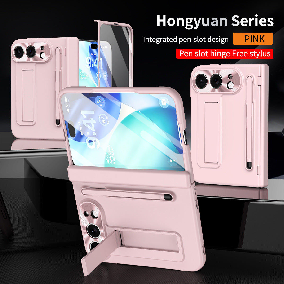 iPhone Duo | Matte Kickstand Case with Stylus Holder & Tempered Glass