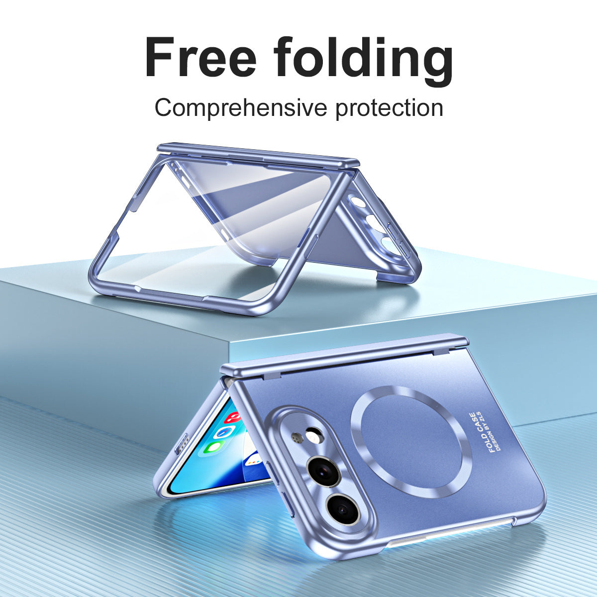 iPhone Duo | Electroplated Magnetic Case with Hinge Protection & Tempered Glass