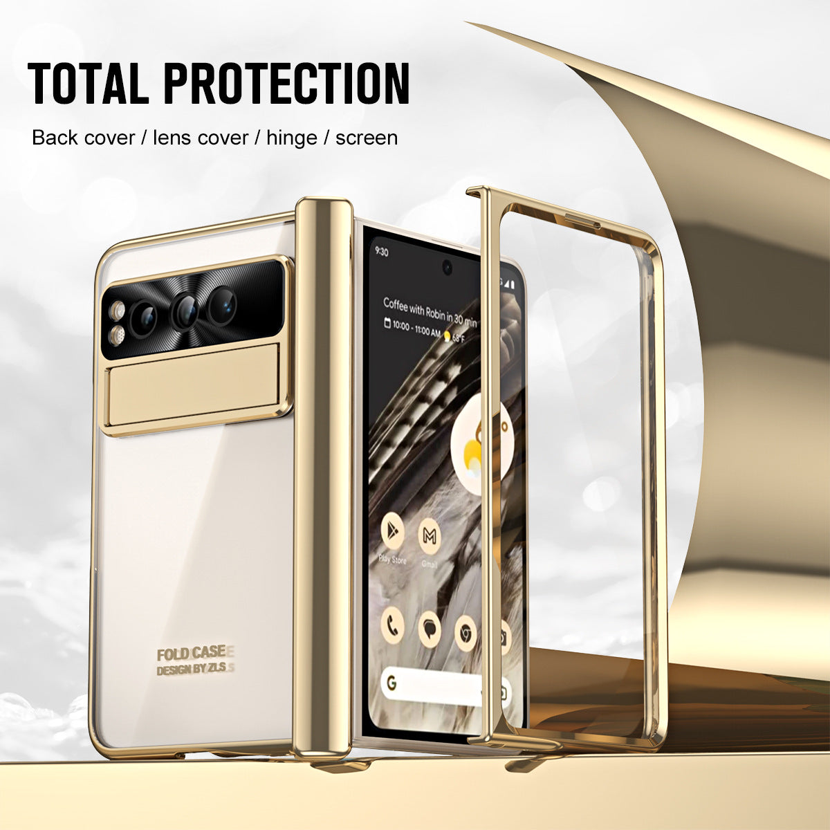 Google Pixel Fold Case Anti-drop All-inclusive Protection Double Pen Slot Hinge & Screen Protector - Mycasety Mycasety