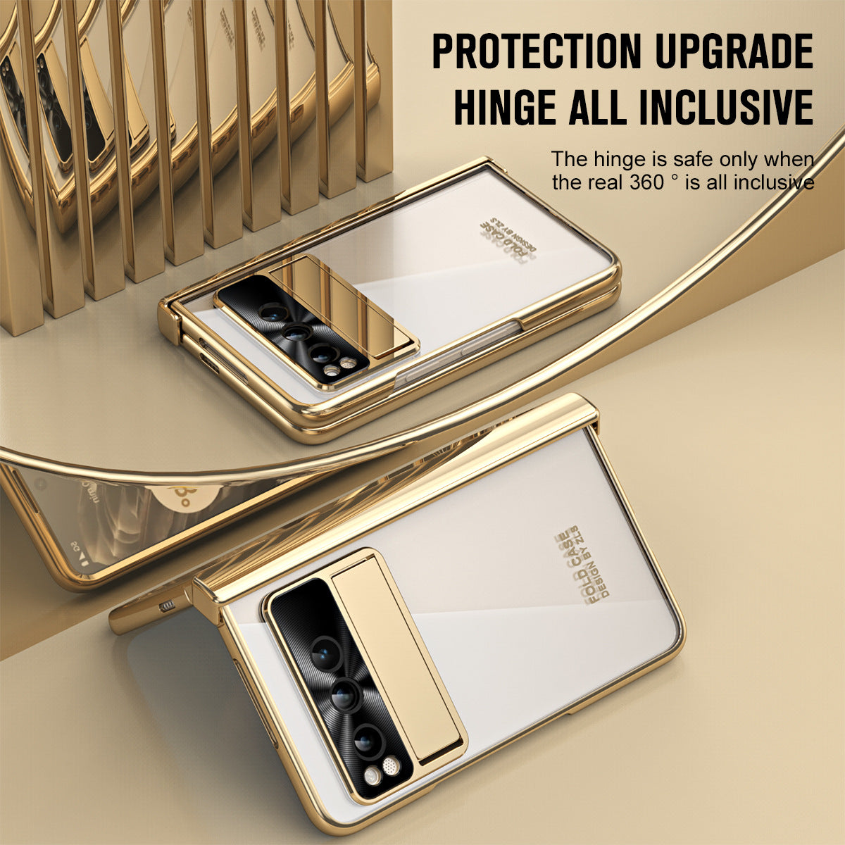 Google Pixel Fold Case Anti-drop All-inclusive Protection Double Pen Slot Hinge & Screen Protector - Mycasety Mycasety