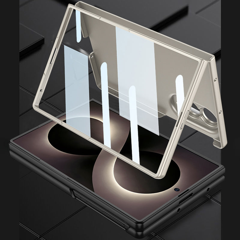Samsung Galaxy Z Fold8 | Ultra-Slim Metal Ring Stand Case with Built-In Screen Protector